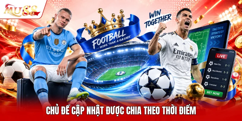 Chủ đề cập nhật được chia theo thời điểm
