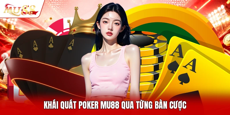 Khái quát poker MU88 qua từng bàn cược